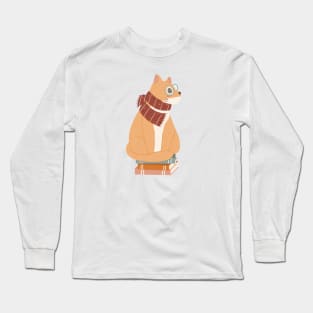 Reading cat Long Sleeve T-Shirt